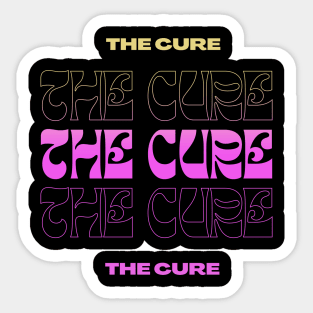 The Cure // Typography Fan Art Design Sticker